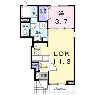 サニー・グローブ【1階】の間取り
