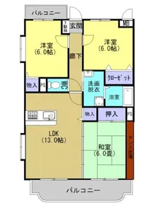 エトワール南台II【4階】の間取り