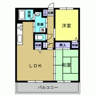 クラルテ古閑A【1階】の間取り