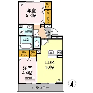 ハイムセラ大津駅前【3階】の間取り