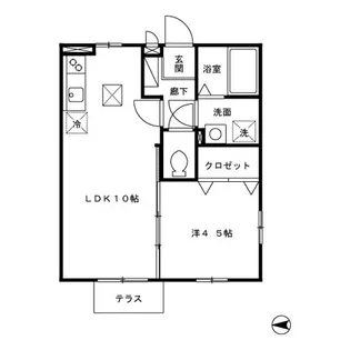 セジュールサティ【1階】の間取り