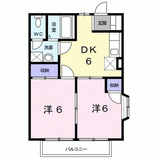 ハッピーシャトウⅡ【2階】の間取り