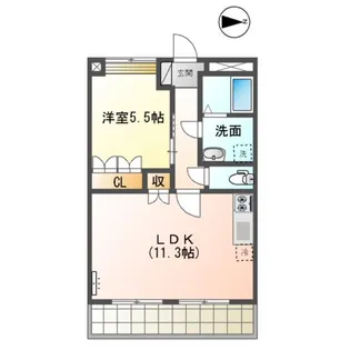 BELLE AVENUE【202号室】の間取り