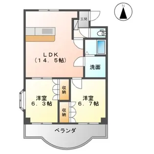 DEARCOATAMOURⅡ【2階】の間取り