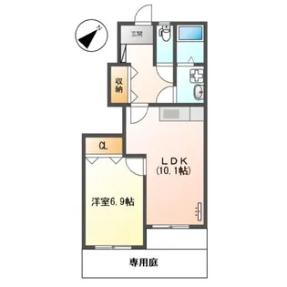 WOOD STOCK・ONE【1階】の間取り