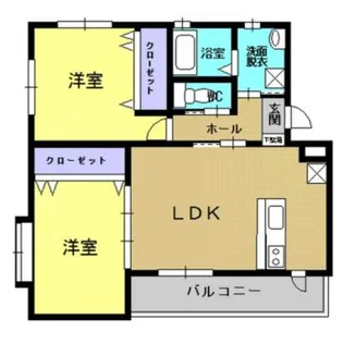 メモリースクエア新大江【1階】の間取り