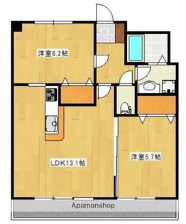 熊本県熊本市中央区新町2丁目【マンション】の間取り