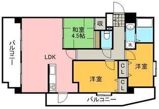 プラウド神園【5階】の間取り