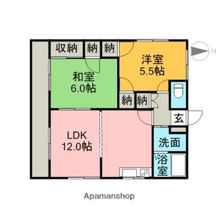 ドミール平田【1階】の間取り