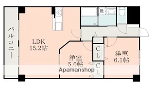 ピュアマンション美咲野【2階】の間取り
