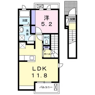 フィウメ ミヤ 19【2階】の間取り