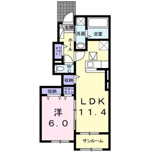 トリオ・グレースⅡ【1階】の間取り