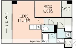 フォーエス健軍【7階】の間取り