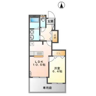 スカイヴィレッジ城南A棟【1階】の間取り