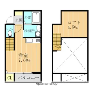 熊本県熊本市中央区琴平本町【アパート】の間取り