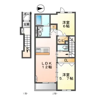METEOR【2階】の間取り