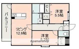 リアン秋津 WEST【2階】の間取り