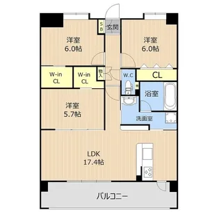 LIBTH平成駅前【7階】の間取り