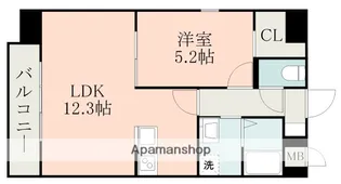 ドゥ・アンディオール ファースト【5階】の間取り