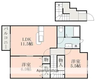 レジデンスウエノ【2階】の間取り