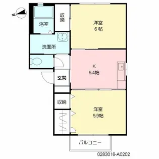 パークサイド妙泉寺 A棟【2階】の間取り