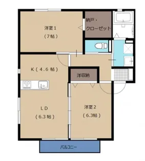 ソレジオヴィレッジ大津【2階】の間取り