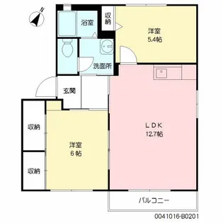 ソレイユ B棟【2階】の間取り