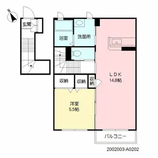 アビタシオンS&K【202号室】の間取り
