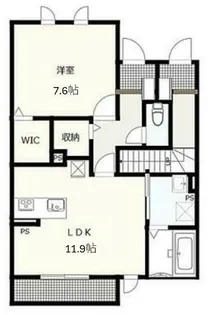 ソレジオタウン大津【102号室号室】の間取り