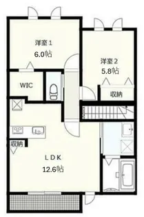 ソレジオタウン大津【203号室号室】の間取り