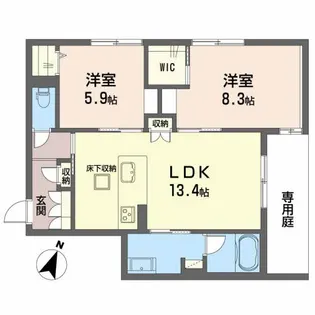 U SHAMAISON【1階】の間取り