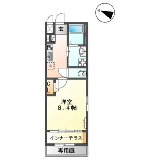 SーBLOOD OZU BASE【101号室】の間取り