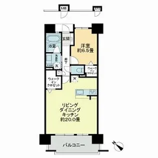 オーヴィジョン九品寺【13階】の間取り