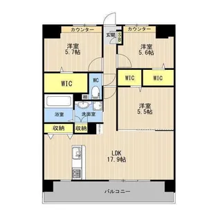 LIBTH光の森【14階】の間取り