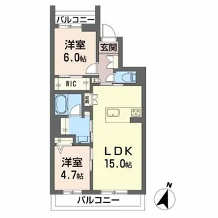 ソフィア健軍【2階】の間取り