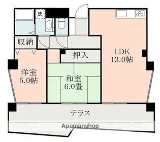 JUグランドマンションマキシム神水橋【1階】の間取り