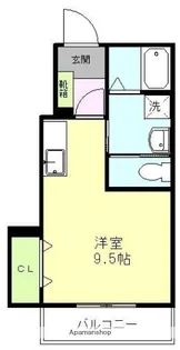 クオーレ堀川【1階】の間取り