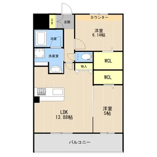 LIBTH大津【3階】の間取り