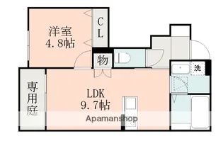 ルナエトワール25番館【1階】の間取り