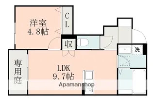 ルナエトワール25番館【1階】の間取り