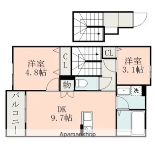 ルナエトワール25番館【2階】の間取り