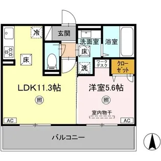 ミル・ルミエール【1階】の間取り