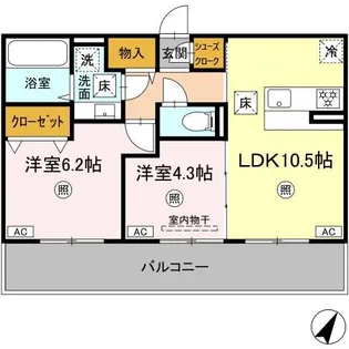 カーサフェリーチェ(清水新地)【1階】の間取り