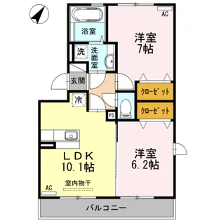 セントラルタウン A棟【2階】の間取り