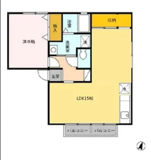 セジュールさかえ【203号室】の間取り
