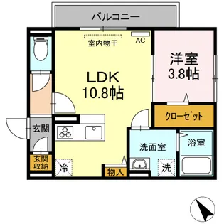コンフォータブルTJ【3階】の間取り