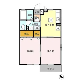 クローバーハイツ【1階】の間取り