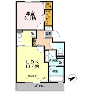 ニュル・ナイン【2階】の間取り