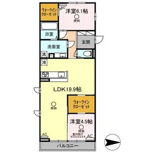 マーレ京町【3階】の間取り