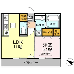 ボナール ゆう【1階】の間取り